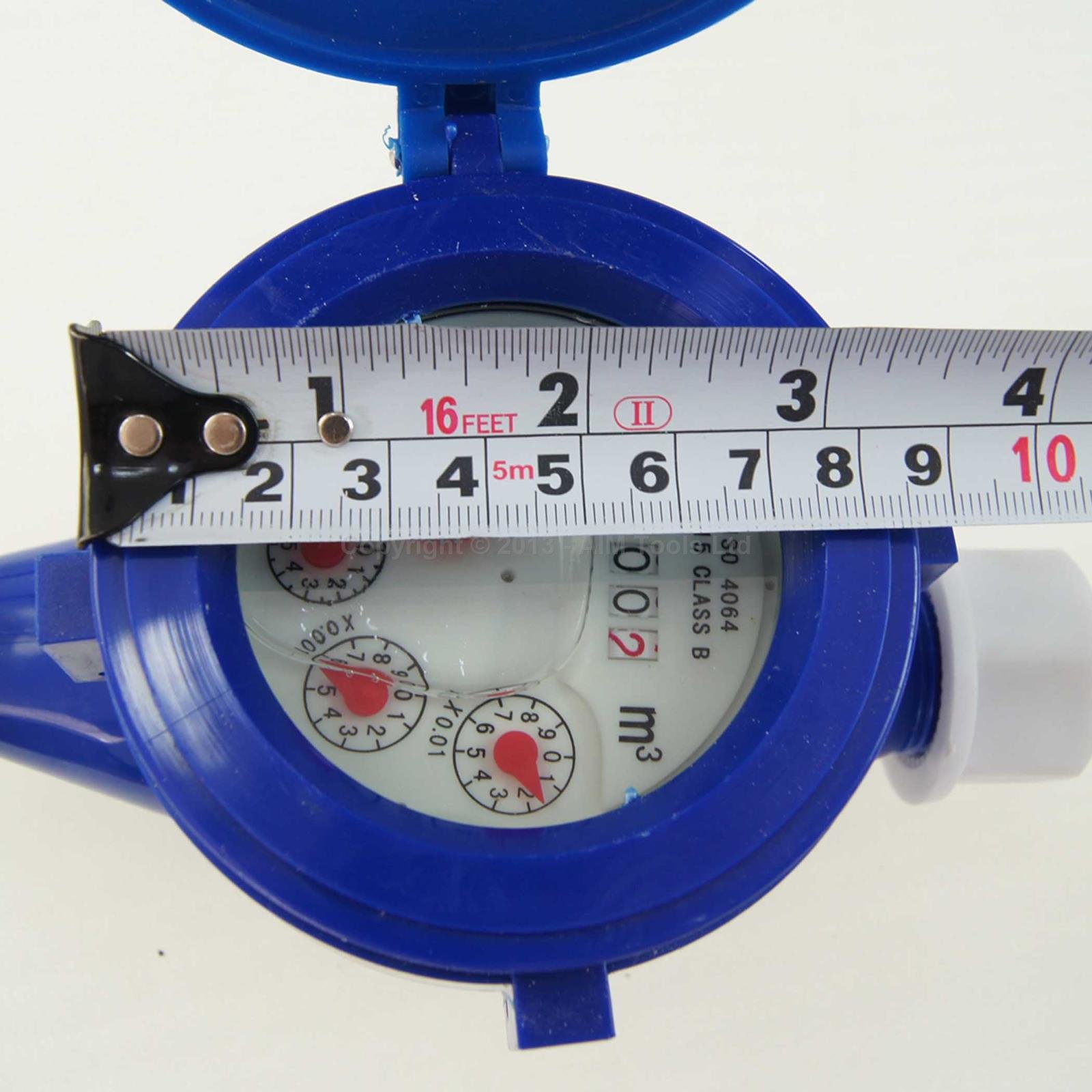 KATSU Contador de Agua Fría, Medidor de Flujo de Agua Doméstico de Jardín de Plástico ABS de 15 mm, Tipo Húmedo 15180515