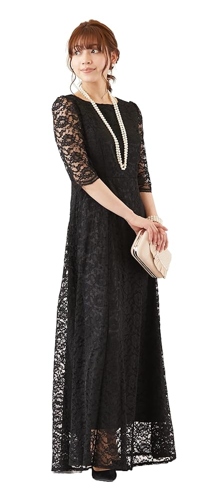 【なかがわ〜ん】アールズガウン黒 ロングドレス フォーマル L なかがわ〜ん様専用】アールズガウン黒 ロングドレス フォーマル