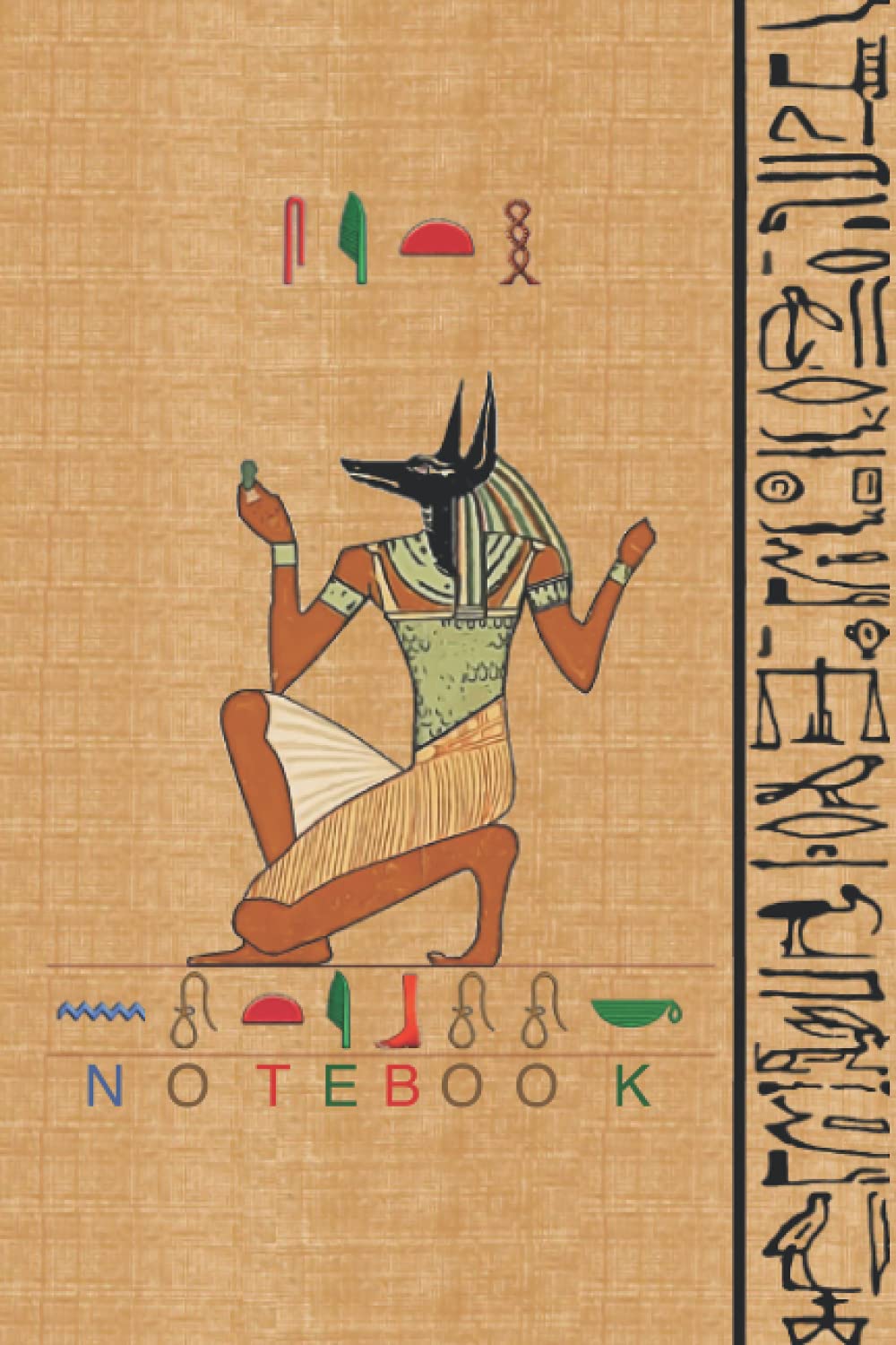 Notebook - pharaonic Notebook, hieroglyphic notebook, Blank notbook, ancient Egypt notebook, Egyptian Hieroglyph Symbols, Egyptology lovers: 6 x 9 in ... cm 120 pages, Blank hieroglyphic notebook