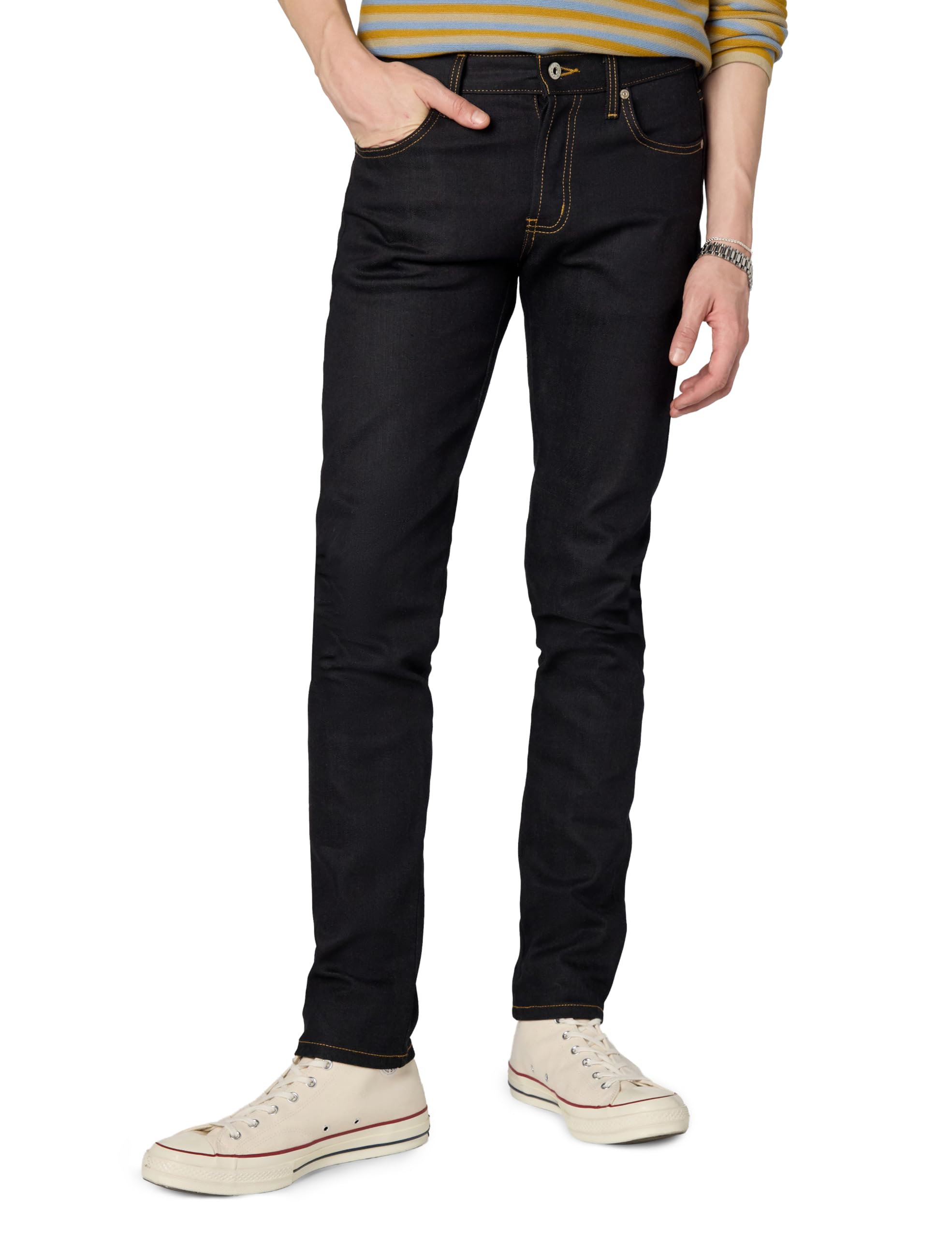 Men's Super Guy Jean In Deep Indigo Stretch Selvedge
