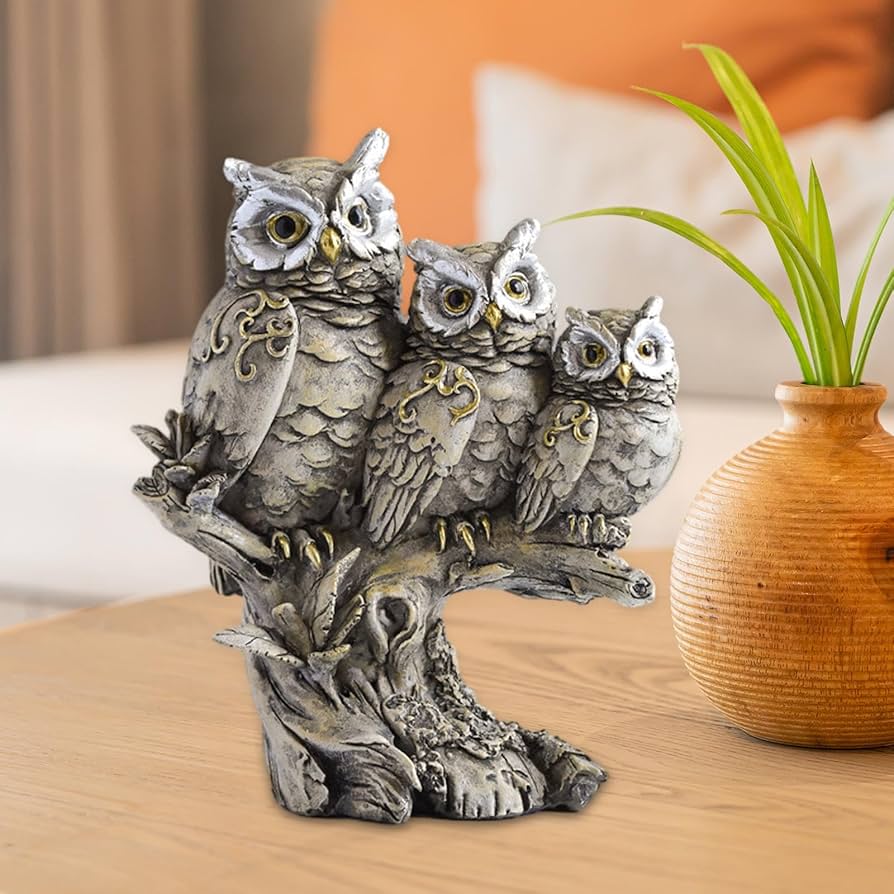 Amazon.co.jp: JISADER フクロウの置物、現代の動物の像、寝室用
