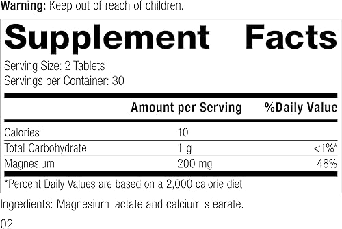 Miniatura 2 de Proceso estándar de lactato de magnesio 60 cápsulas - Suplemento de magnesio para energía celular, apoyo muscular y óseo, salud del corazón y del