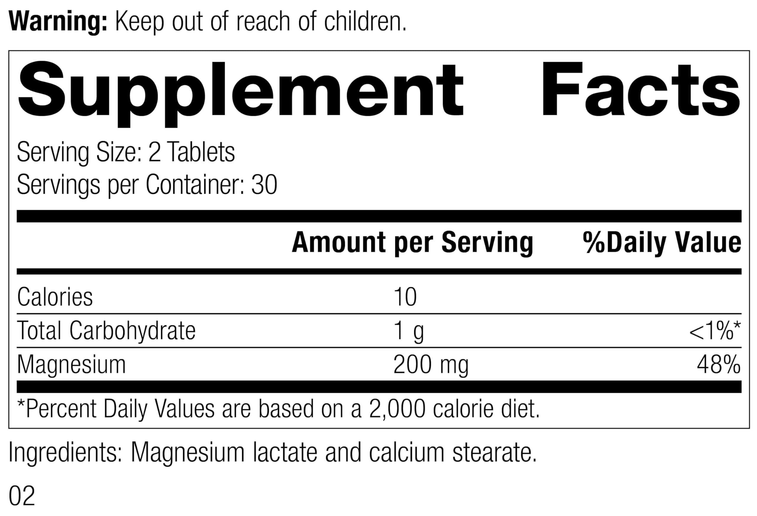 Standard Process Magnesium Lactate - Energy Support Supplement - Aids Healthy Bones & Muscle Relaxation - Helps Maintain Heart Health - Vegan & Gluten-Free - 60 Tablets (30 Servings) — Amazon image 2