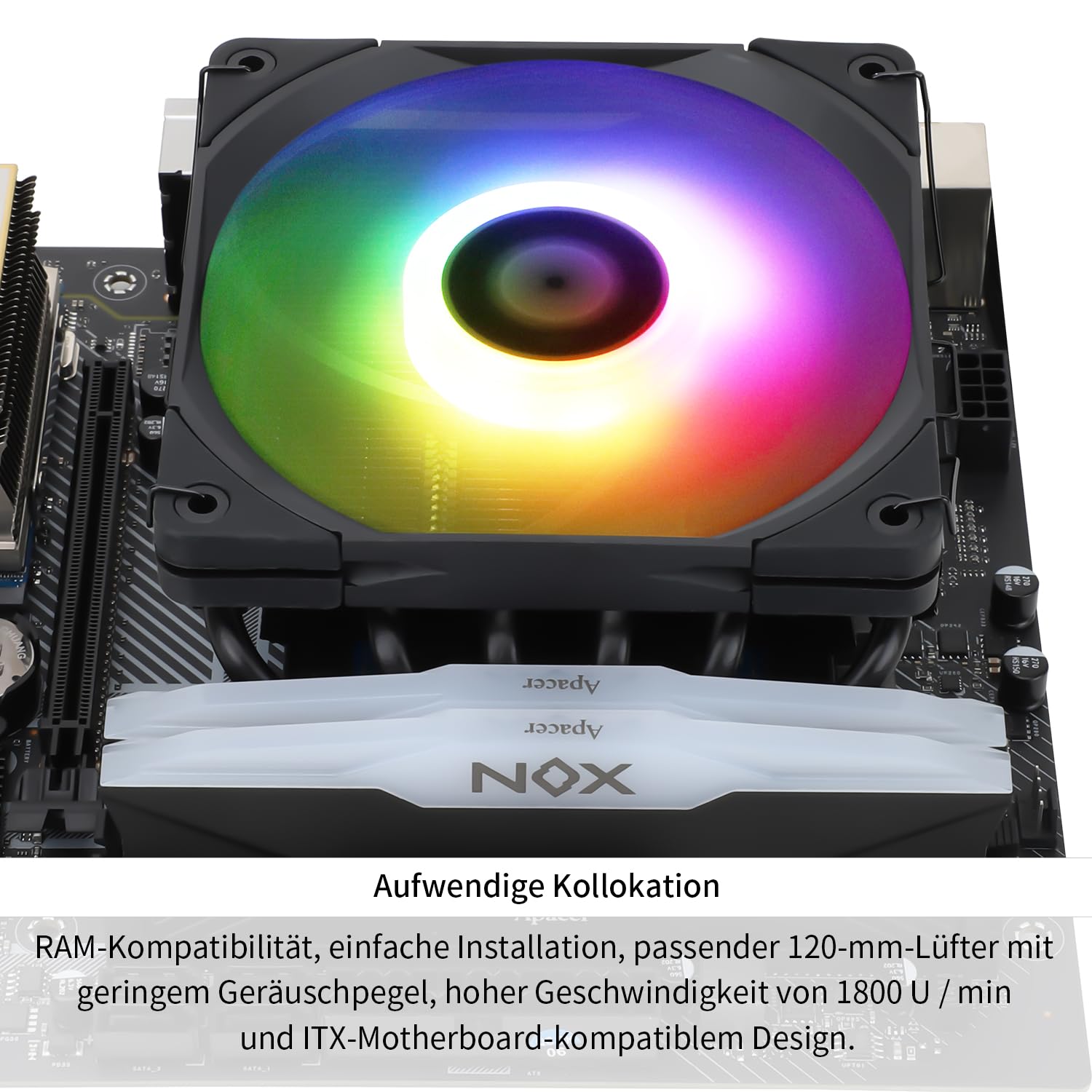 TR-Thermalright AXP120 X67 Black ARGB CPU Cooler 6 Heatpipes, silenziosa ventola 120 mm, 1800 RPM, per AMD AM4/AM5, Intel LGA1851/1700/115x/1200/2011, profilo basso ITX PC Cooler Nero