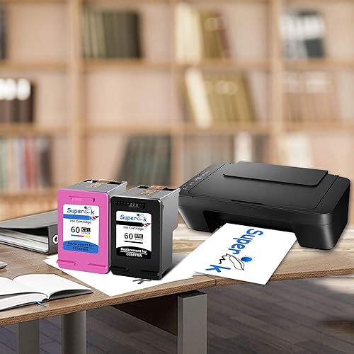 Miniatura 5 de SuperInk Cartucho de tinta remanufacturado de repuesto para HP 60 60XL CC641WA CC644WA compatible para impresora Deskjet D1660 D1663 PhotoSmart