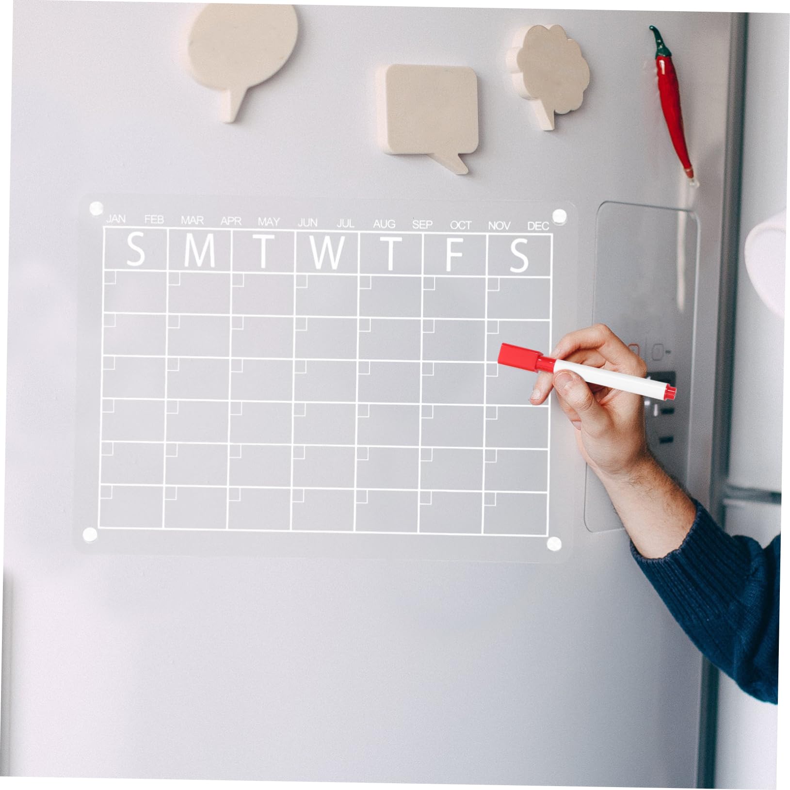 Veemoon Kleines Whiteboard-tafel Memoboard Aus Acryl Für Haushalt Schreibtafel Aus Acryl Für Schüler Und Schreibtisch Haushaltsbedarf Und Bürobedarf