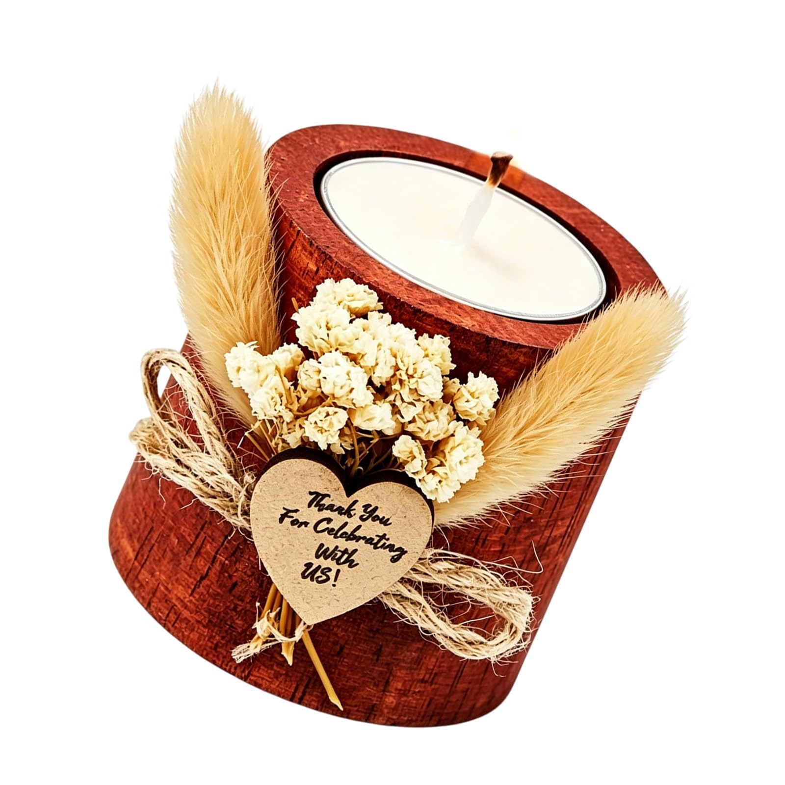 Mekalero Bridal Shower Stand Artistic Wood Base Tea Light Base Wood Texture for Table and Shelf Decoration User Friendly Owner