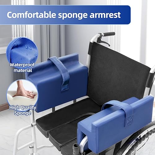 Miniatura 3 de Cojín de apoyo lateral ajustable para silla de ruedas con cuña de espuma, accesorio estabilizador para cómodas almohadillas laterales de silla