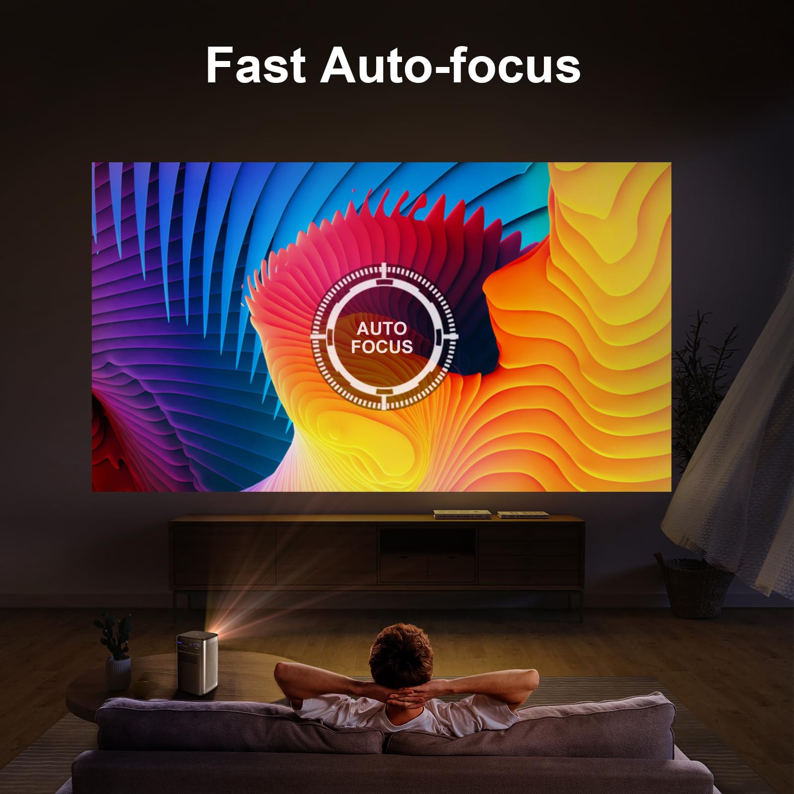 BYINTEK P70 Projector Mini 3D Projector with Tripod Auto Focus