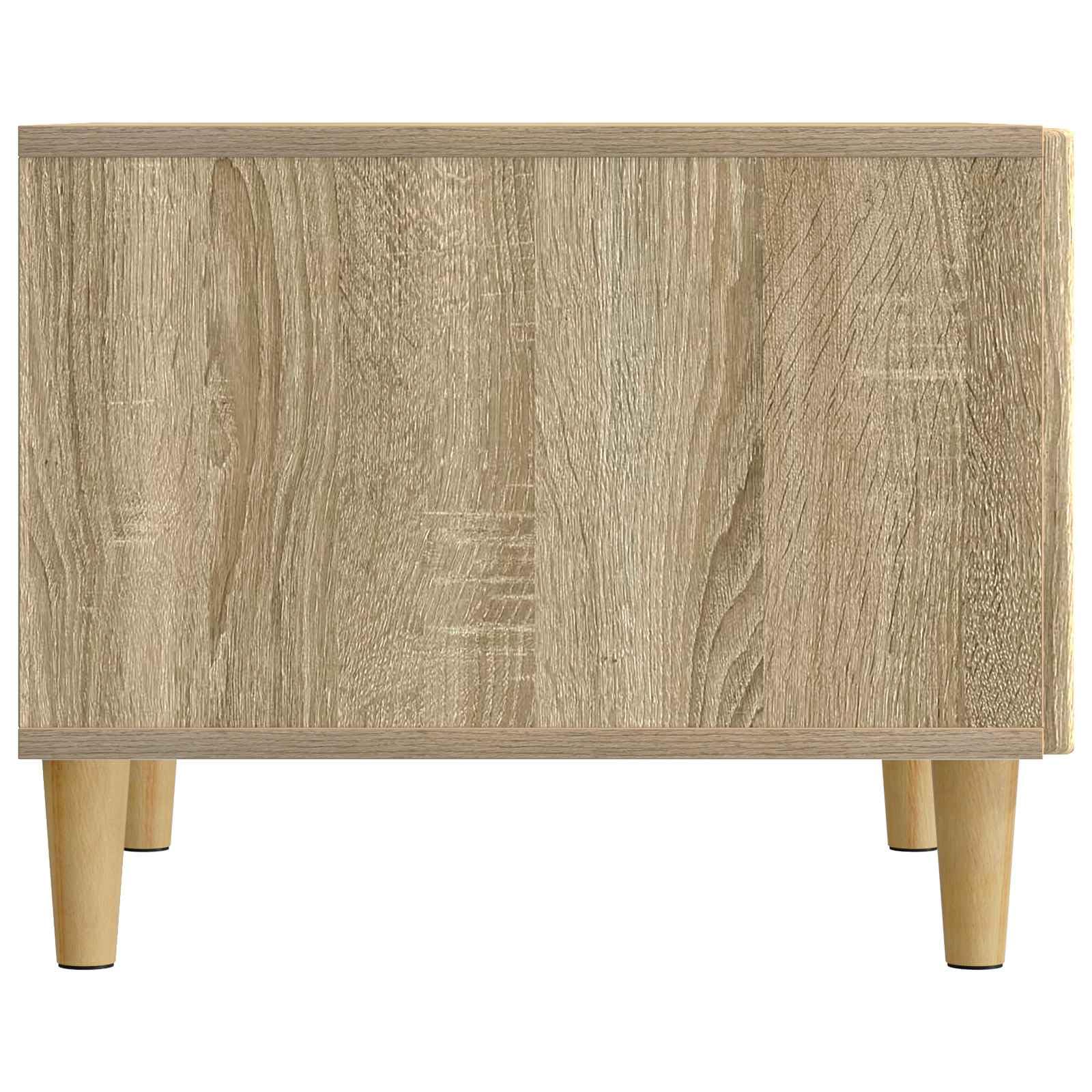 Stolik kawowy dąb Sonoma 49 x 50 x 40 cm z materiału drewnopochodnego stolik pomocniczy z miejscem do przechowywania i szufladą do salonu, salonu, biura, wszechstronny, trwały, nowoczesny