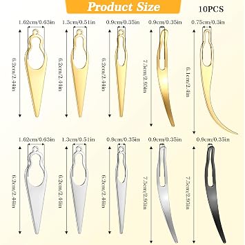 Dreadlock Retighten Tool 10PCS Bent-Hook Shape Loc Needle Hiar Lock Crochet Needle Set for Hair Repair Dreadlock Tightening Maintaining Dreadlocks Hair Extensions Tools for Hairs Repair