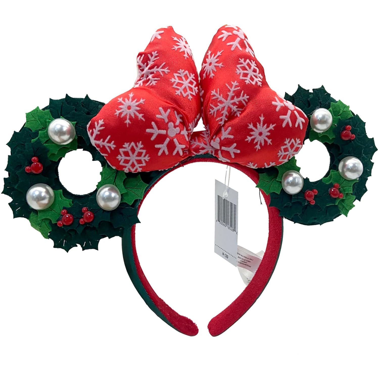 Halloween Mouse Ear Headbands, Red Ear Headband Hair Accessories Halloween Cosplay Gift for Women & Girls