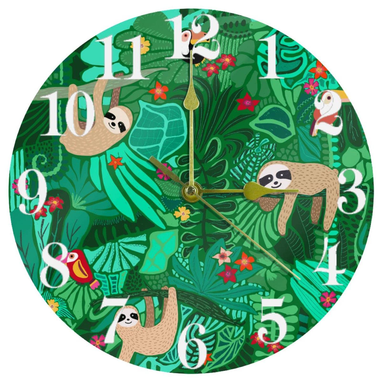 Horloge paresseux sans tic-tac pour chambre enfant sereine