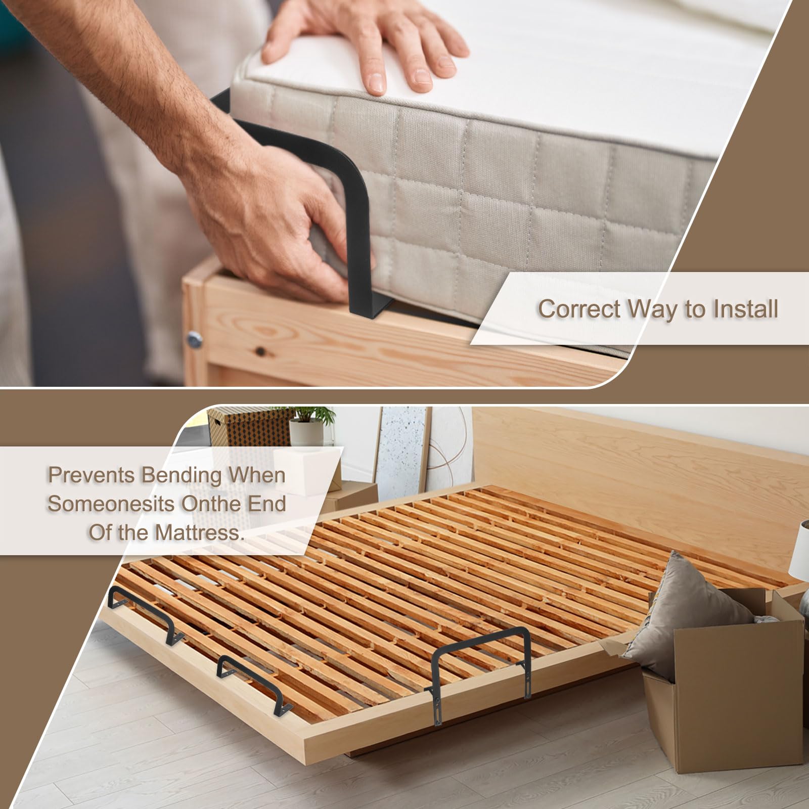 QUARKZMAN 1Pcs Butoir De Matelas Anti-Glissant Pour Lits Réglables, Barre De Retenue De Matelas Support De Matelas Butoirs Anti-Dérapants Pour Empêcher Le Glissement 11"L x 7.9"W x 0.12" t