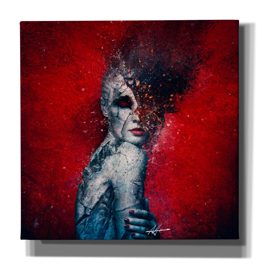 Cortesi Home Indifference by Mario Sanchez Nevado Giclee Canvas Wall Art, 26" x 26", Red