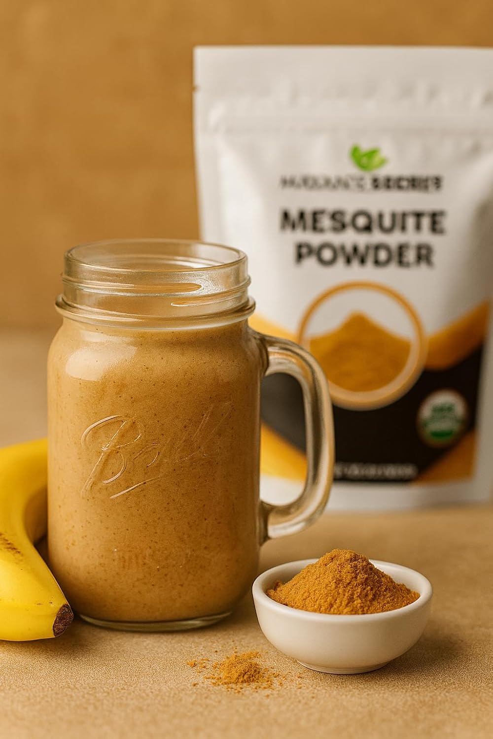 Mesquite Powder USDA Certified Non GMO, Vegan Protein Superfood Natural Fiber - Perfect for Smoothies and Baking 16 Ounces (1 Pound (Pack of 2))