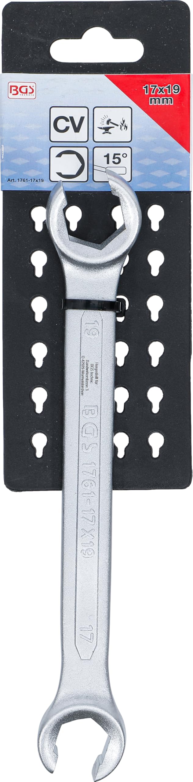 BGS 1761-17x19 | Chiave a doppio anello, aperta | 17 x 19 mm