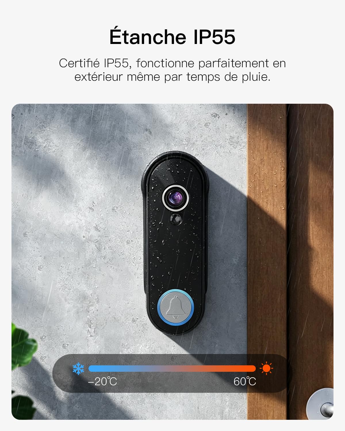 XPJ Interphone Vidéo Sonnette Sans Fil avec Camera et 7" Ecran Moniteur Visiophone Portier Connectée WiFi 1080P, Détection de Mouvement, Vision Nocturne, Audio Bidirectionnel, Stockage Local, Tuya APP