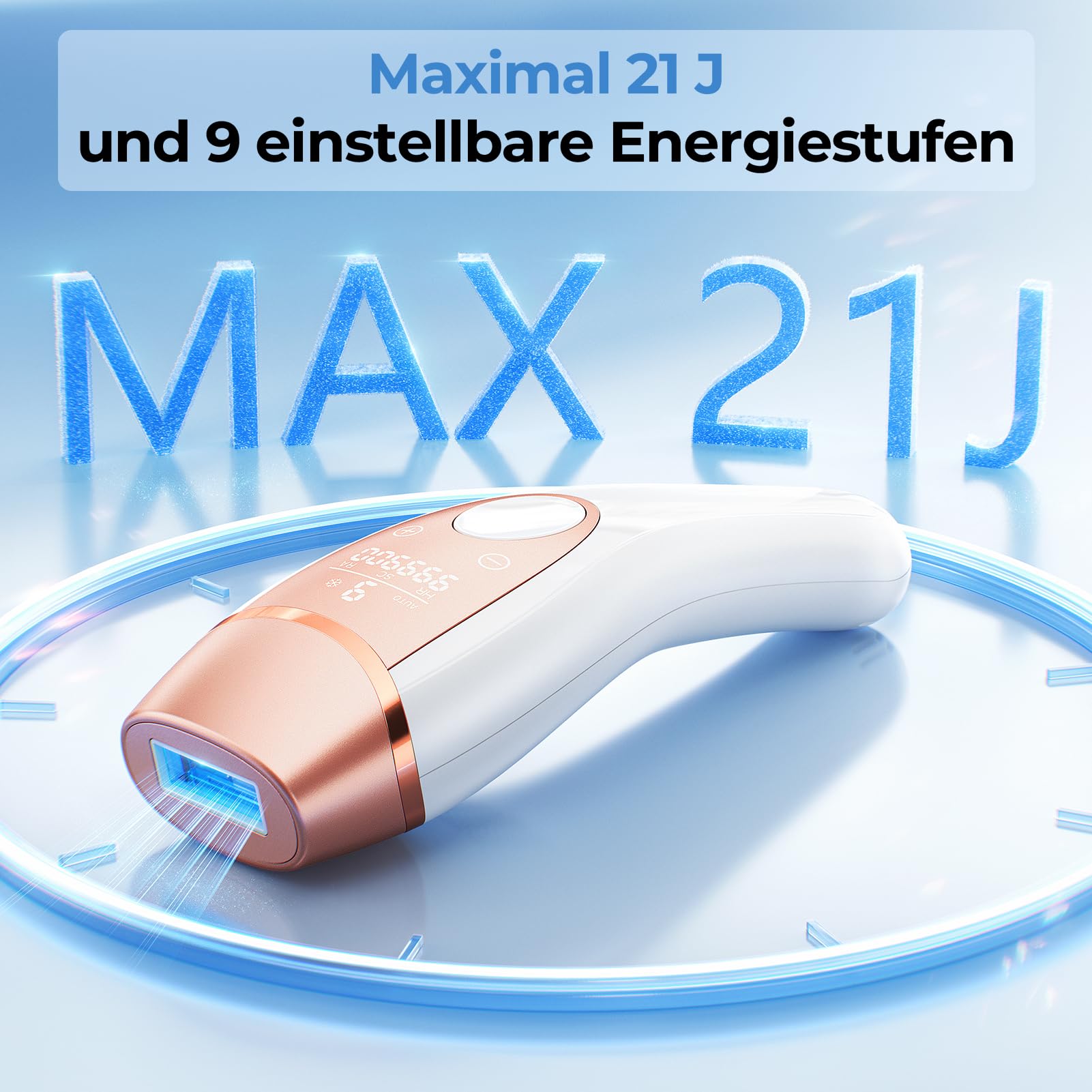 IPL Hair Removal Device with Ice Cooling System, 21J and 9 Energy Levels for More Efficient Laser Hair Removal, 999,900 Flashes IPL Hair Removal Device for Women, Armpits, Bikini, Legs, Body - 3
