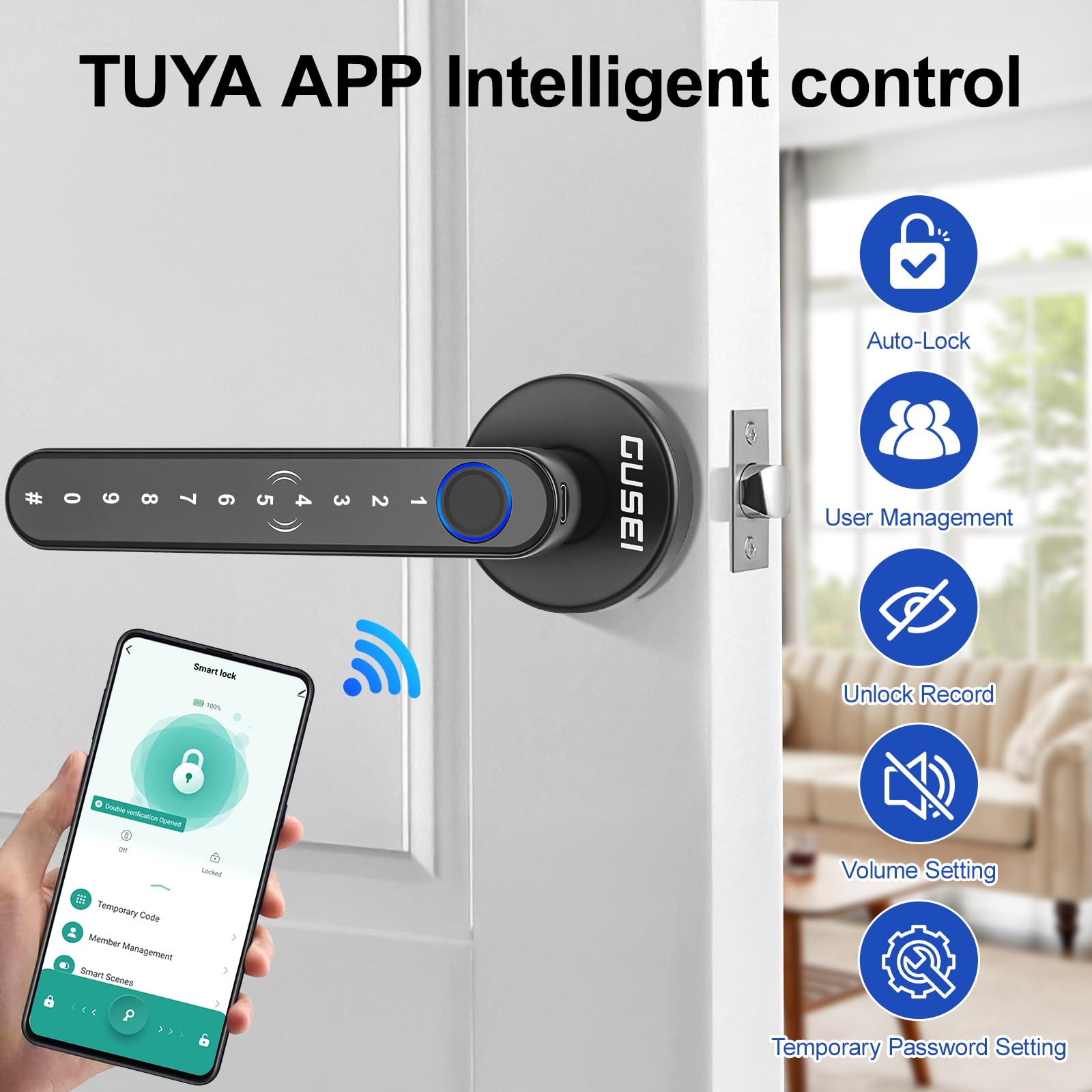 Smart Fingerprint Door Lock - Keyless Entry -5