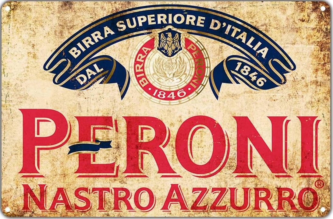 Peroni Nastro Azzurro 1846 Vintage Sign For Bar, Pub Brewery Décor Metal Sign
