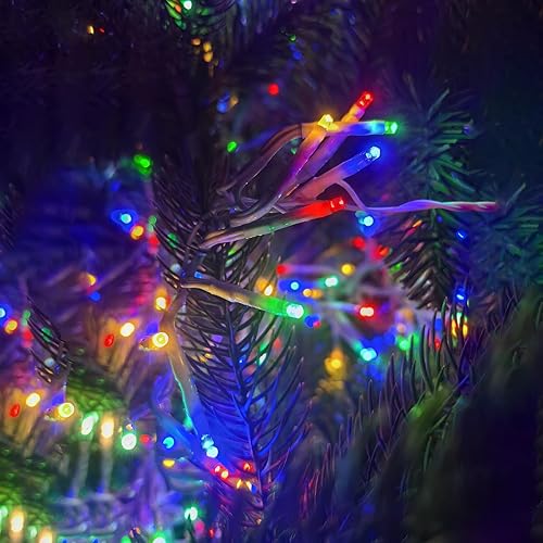 Miniatura 7 de Guirnalda de 400 luces LED en racimo  24.61 pies de luz blanca cálida para exteriores, luces impermeables para exteriores, tira de luces para
