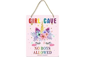 Enchanting "Girls Only" Sign for a Cozy Baby Girl's Sanctuary