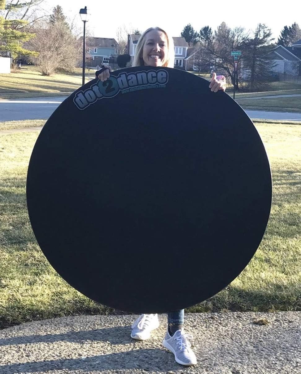 BRAND Portable Dance Floor-Sturdy and Stable Authentic Marley Home Dance Studio, Dancers Ballet Flooring, Multi Use with Non-Slip Gym Mat Back. Size 46-48" Made in U.S.A.