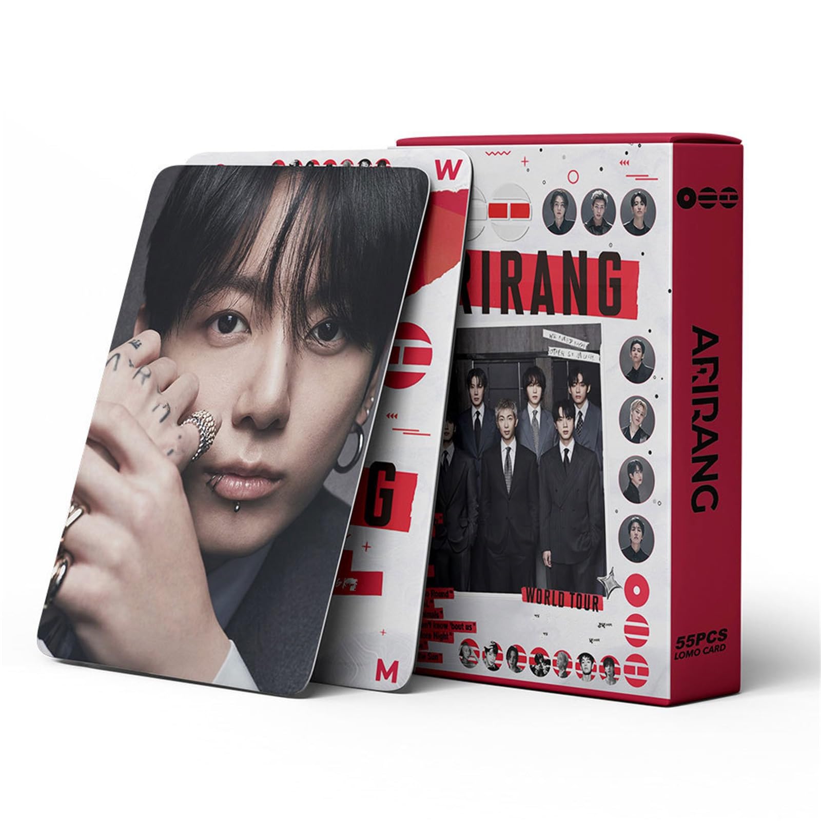 55 Stück Fotokarten einer koreanischen Boygroup Idol Albumkarten Team Fanartikel Fotokarten Geschenk für Fans A04