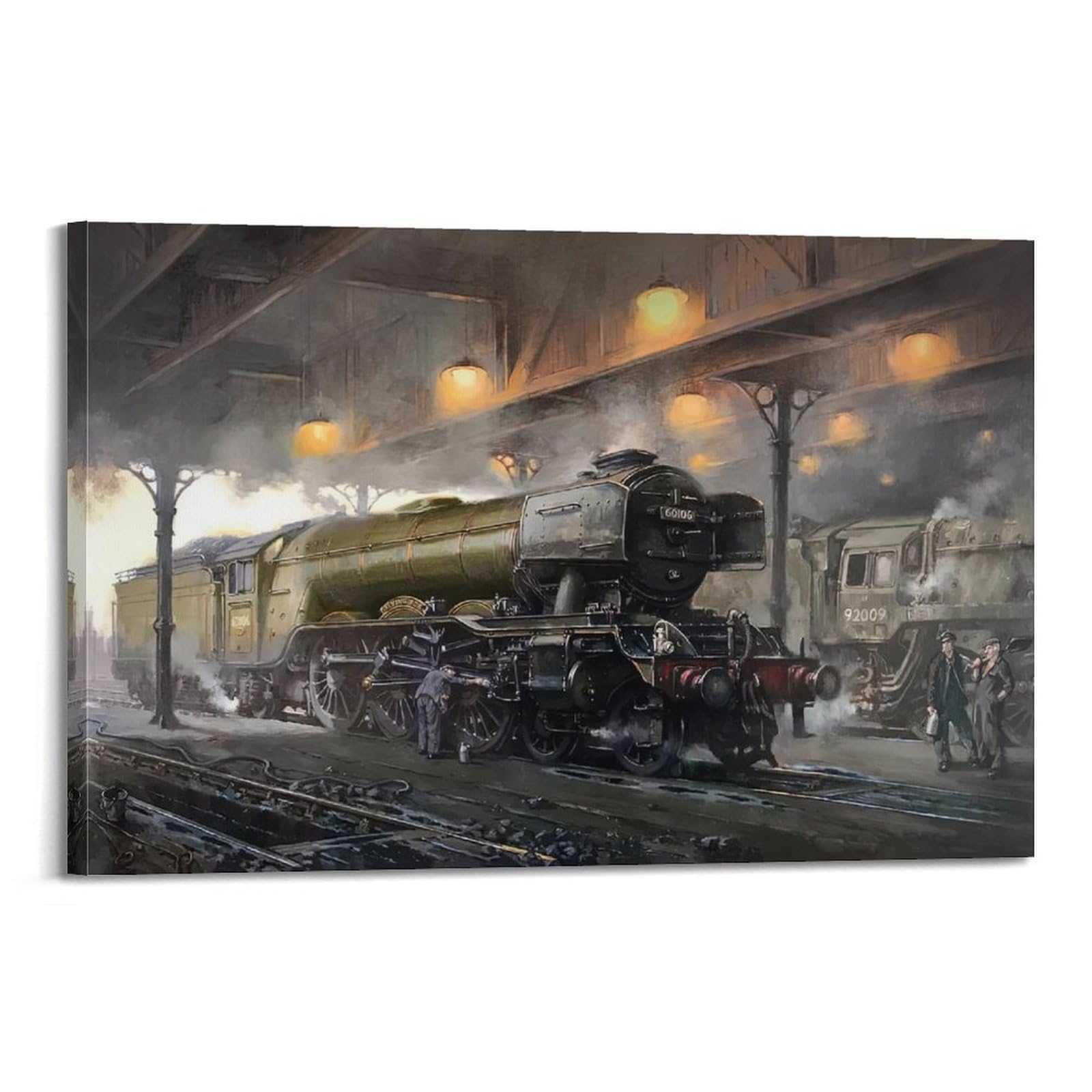 HUIYHB Vintage Steam Train Poster Decoration Poster Decorative Painting Canvas Wall Posters And Art Picture Print Modern Family Bedroom Decor Posters 08x12inch(20x30cm)