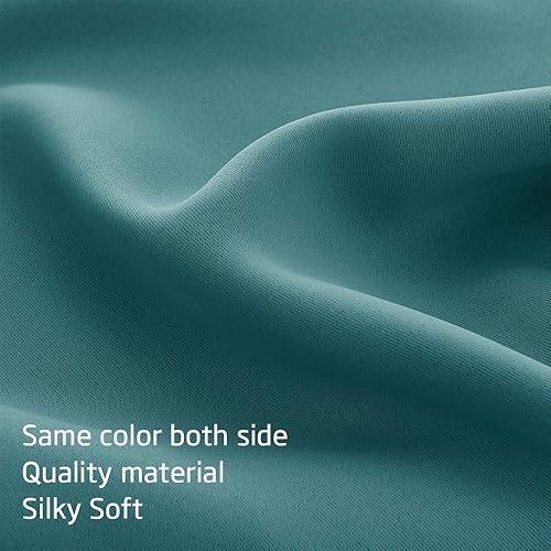 Vista 136 de NICETOWN Paneles de cortina opacas para ventanas pequeñas, con aislamiento térmico, oscurecimiento de habitación, bolsillo para barra, para cubrir