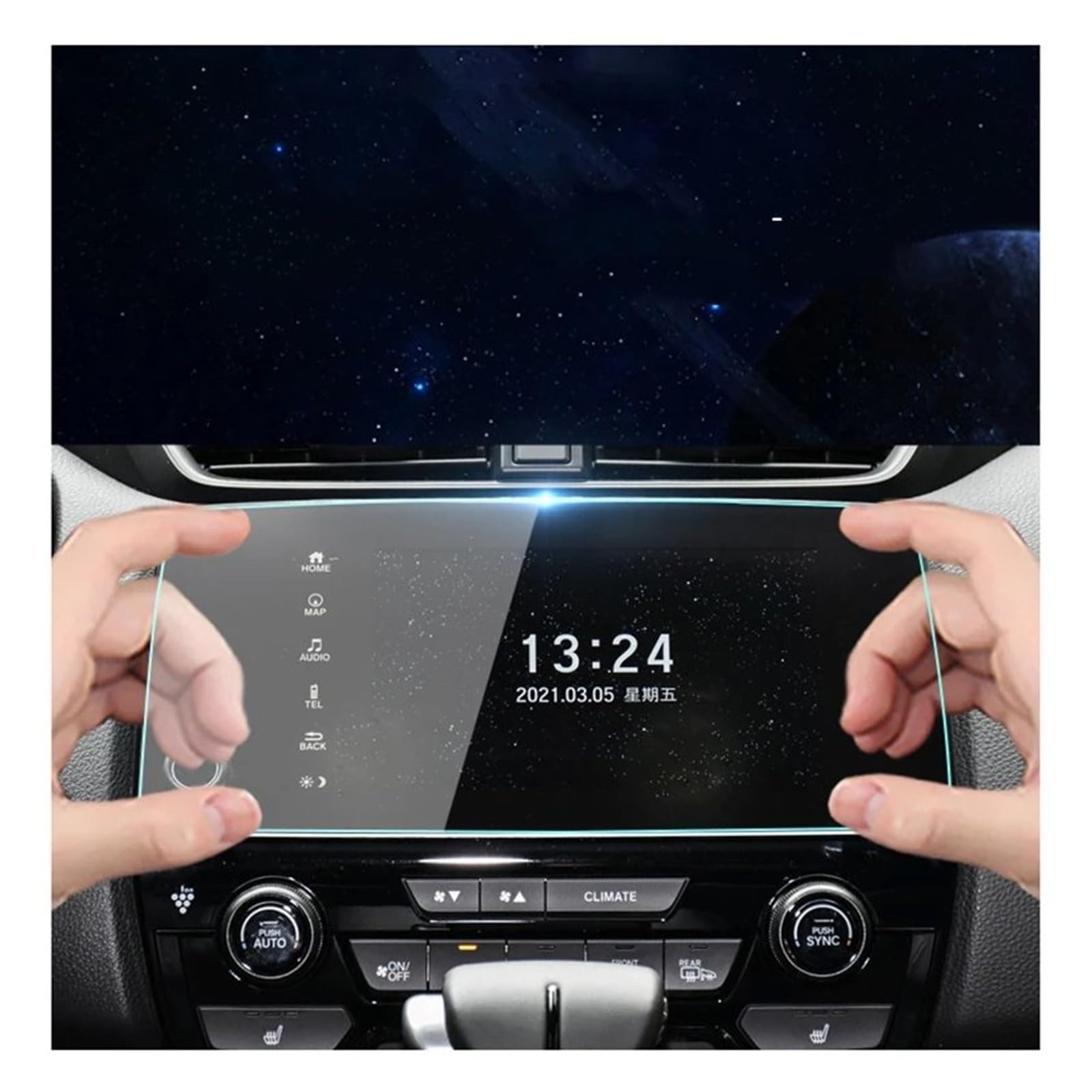 Écran de Navigation GPS de Voiture Dongfeng 308,9,7 Pouces,avec Film Protecteur en Verre trempé,Compatible avec Les modèles 2015-2019.