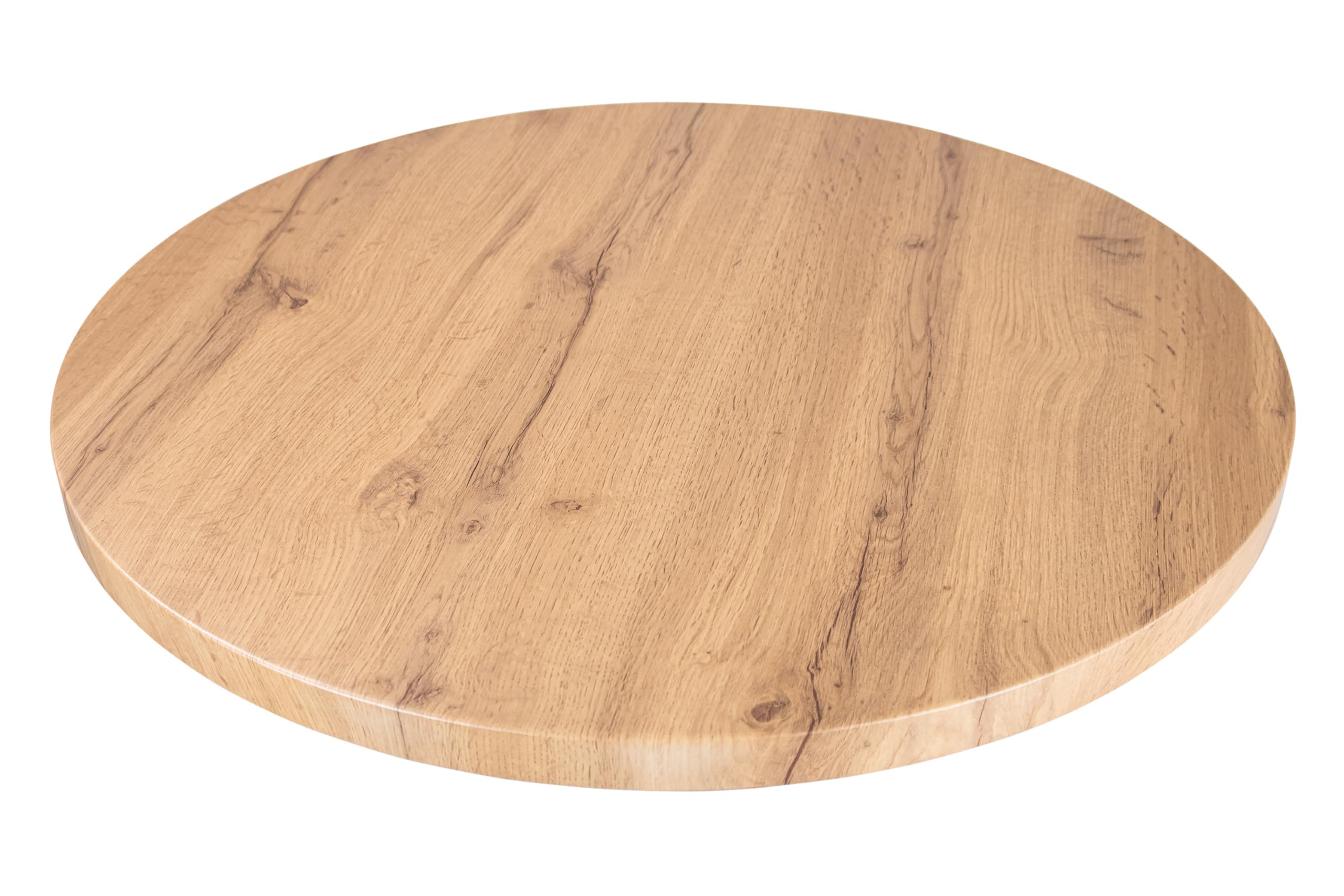 SAM Tischplatte Joan | 60 x 60 cm| Holz | Farbe: Eiche | Rund | Holzplatte für Küche & Café