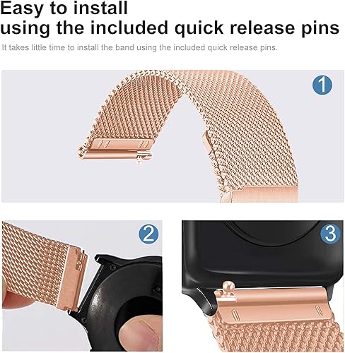 Vista 14 de Harikiri Correa de metal compatible con ID205L, correa de repuesto de 0.75 pulgadas para Veryfitpro, Yamay Fitness, GRV, Willful, Popglory, Rosado