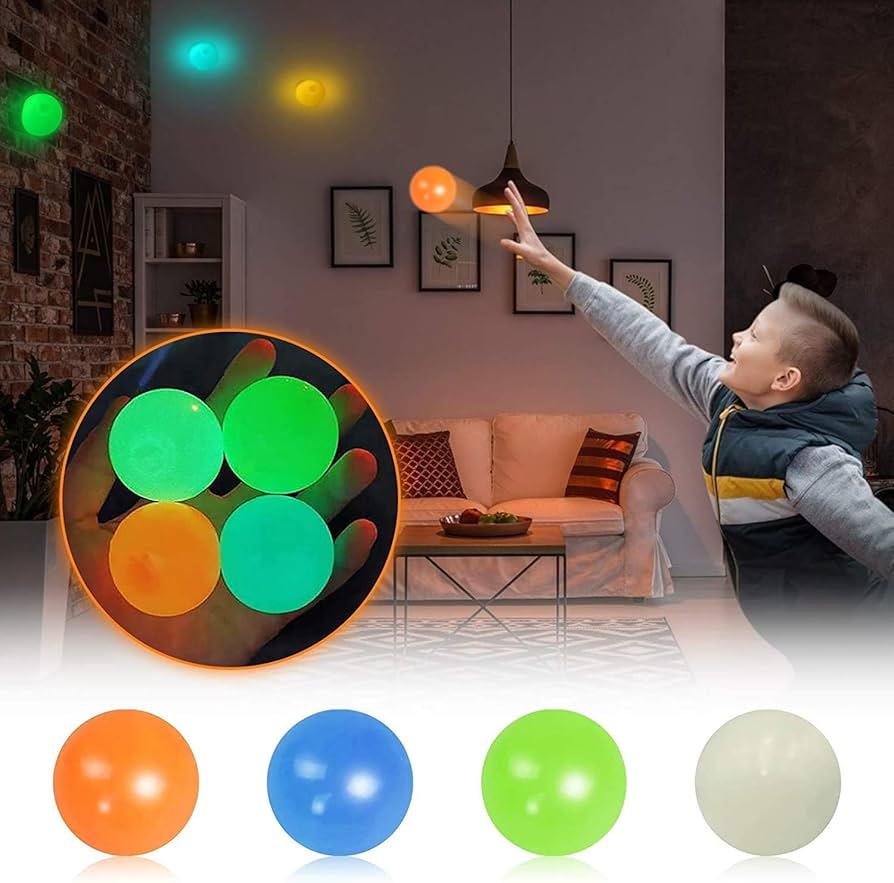 Amazon | スティッキーボール 10個 6cm 蛍光粘着性ボール