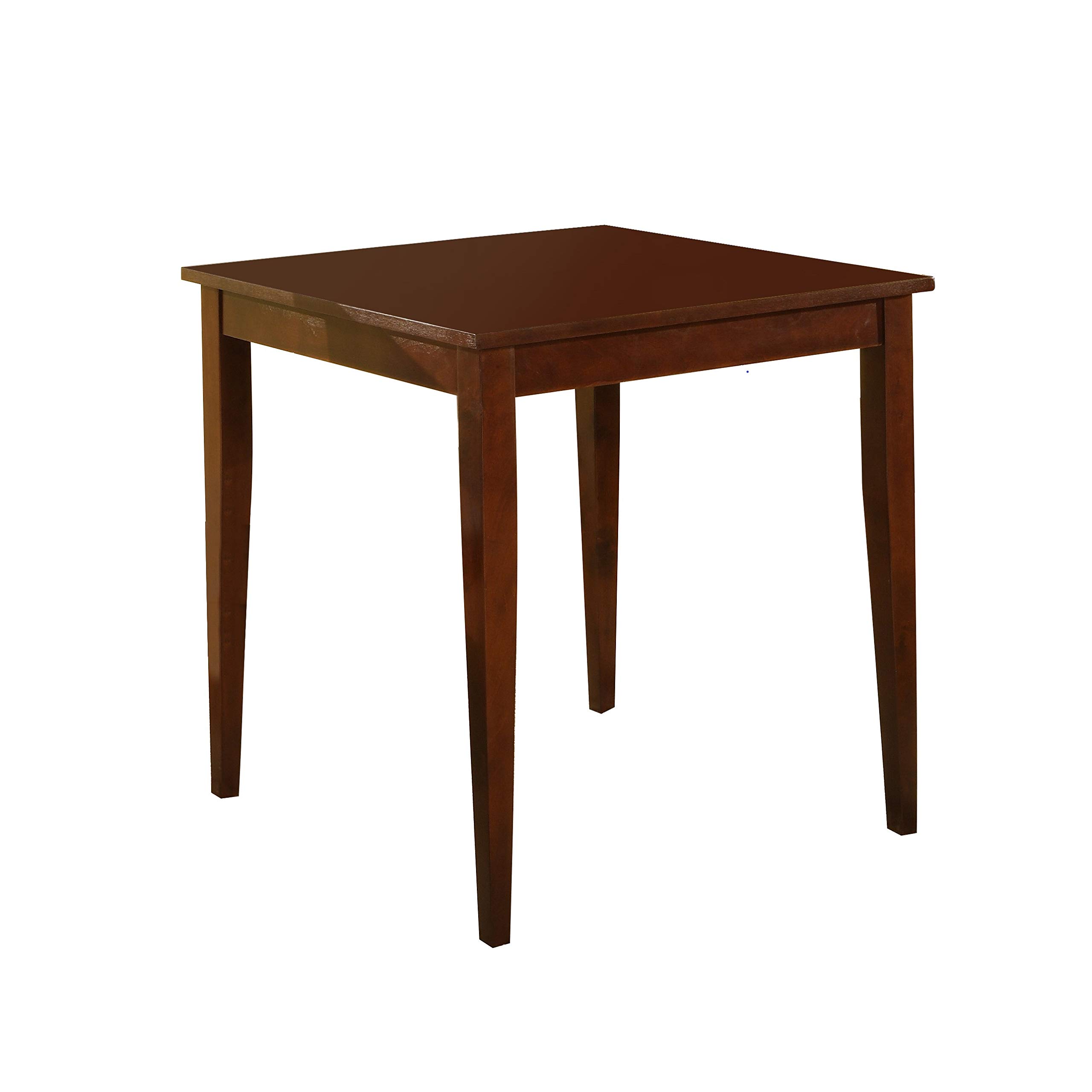 Kings Brand FurnitureKurmer Square Solid Wood Dining Room Kitchen Table, Cappuccino