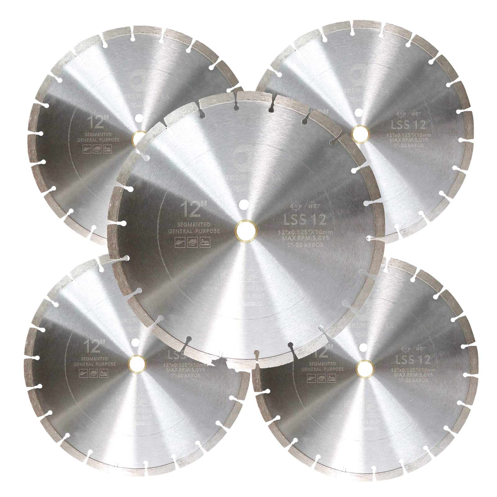12 Inch Diamond Blade Concrete,Hot Pressing Process 12 Inch Concrete Saw Blade,High Durability Dry or Wet Masonry Blade for Cutting Masonry, Retaining Wall, Granite, Marble, Concrete. 