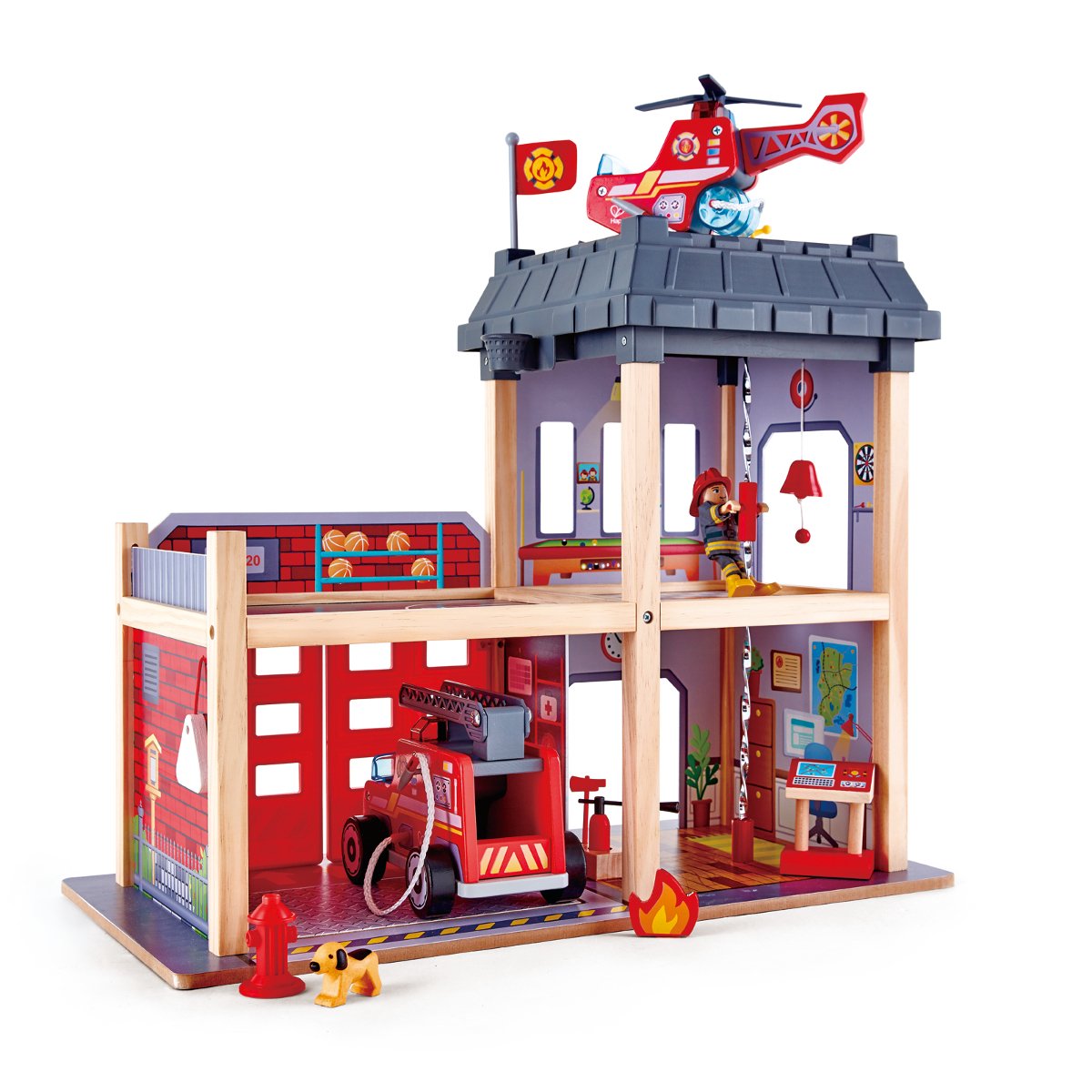 Hape E3023 Fire Station Playset L: 23.6 