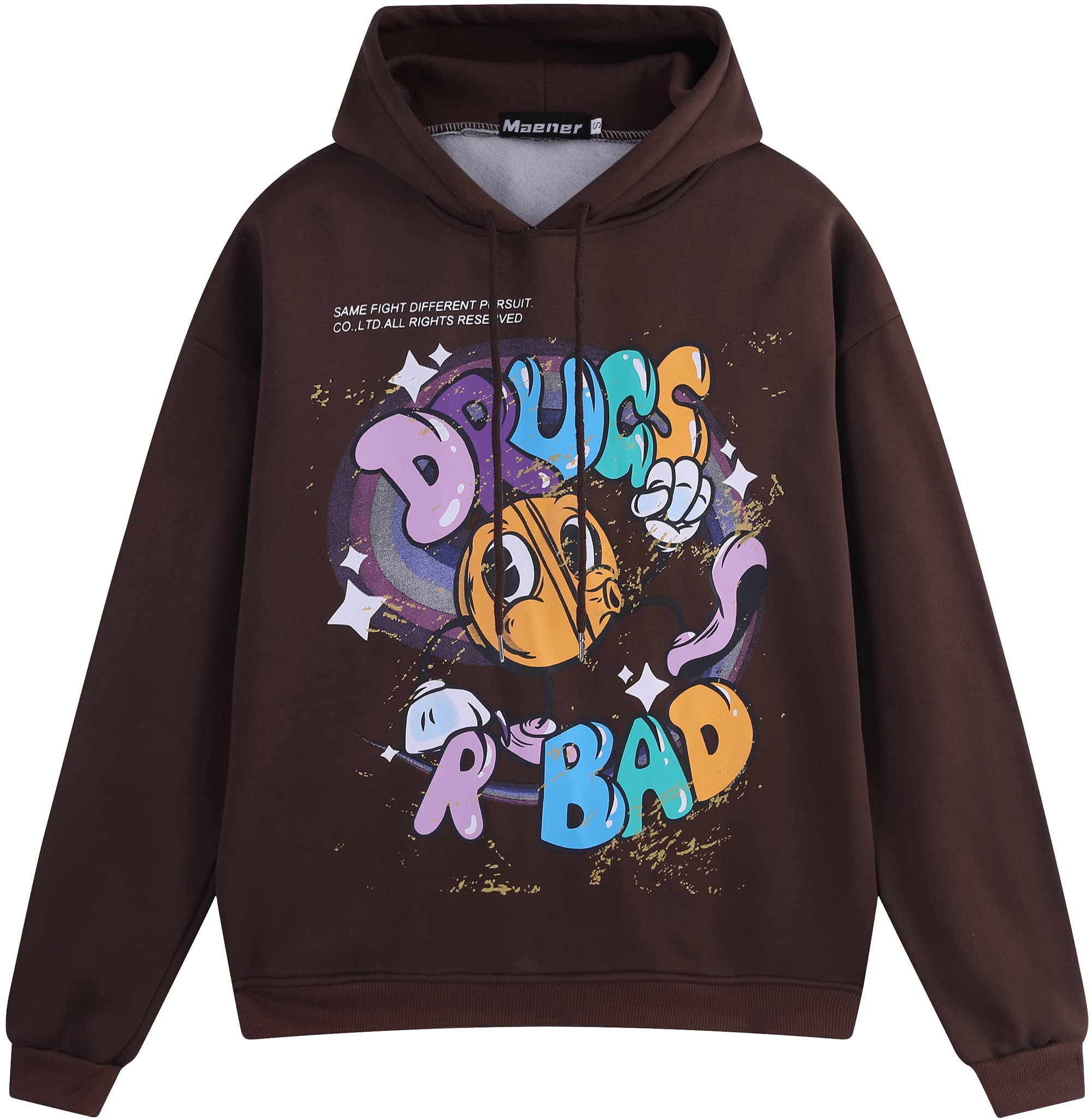 Maener Novelty Hoodie Cartoon Graphic Hooded Sweatshirts Pullover Trendy Hip Hop Tops for Men Women Teens