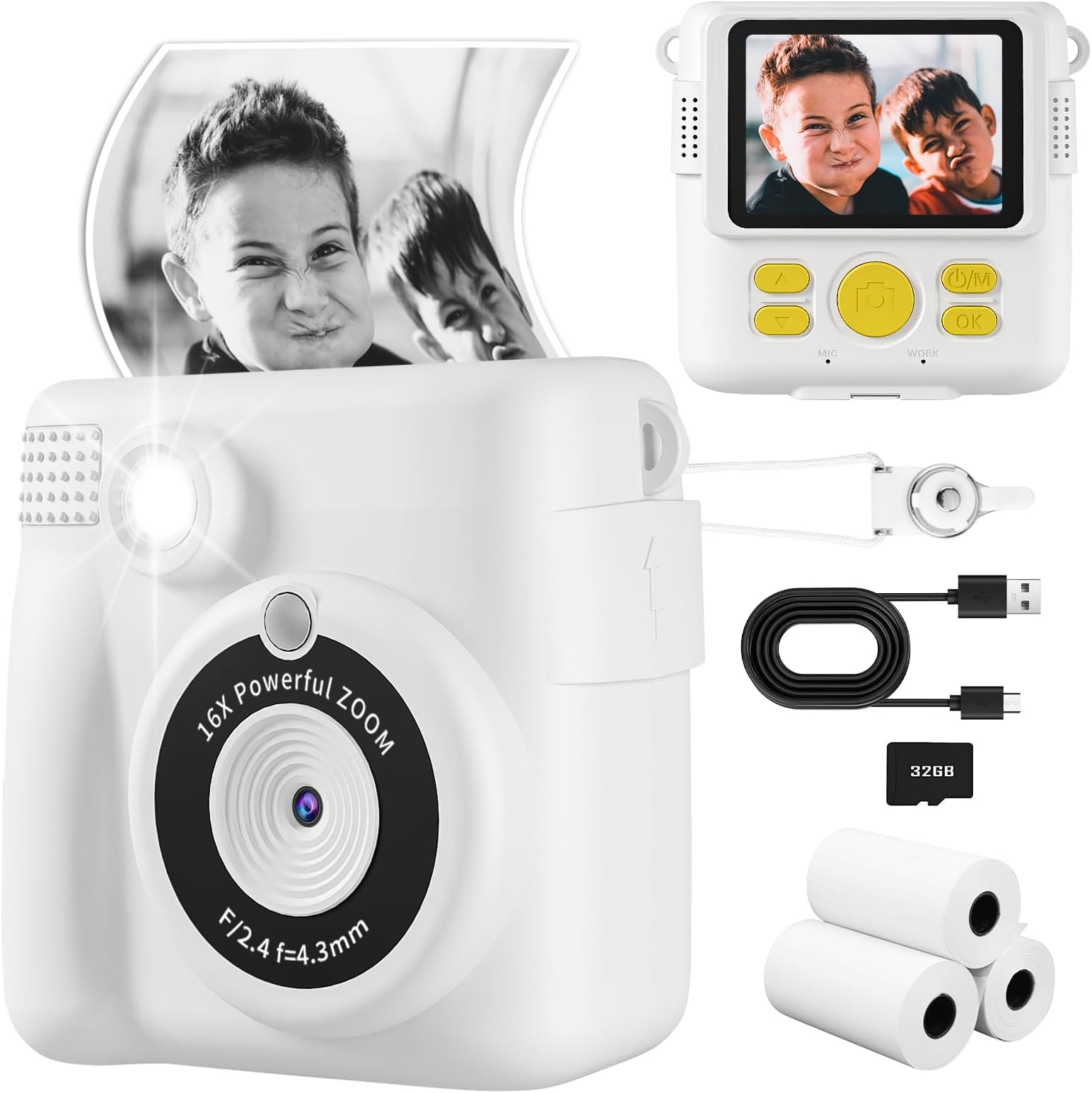 Instant Print Camera With Sd Card Amazon.com : Instant Print Camera, Kids Camera 1080P HD Digital Camera