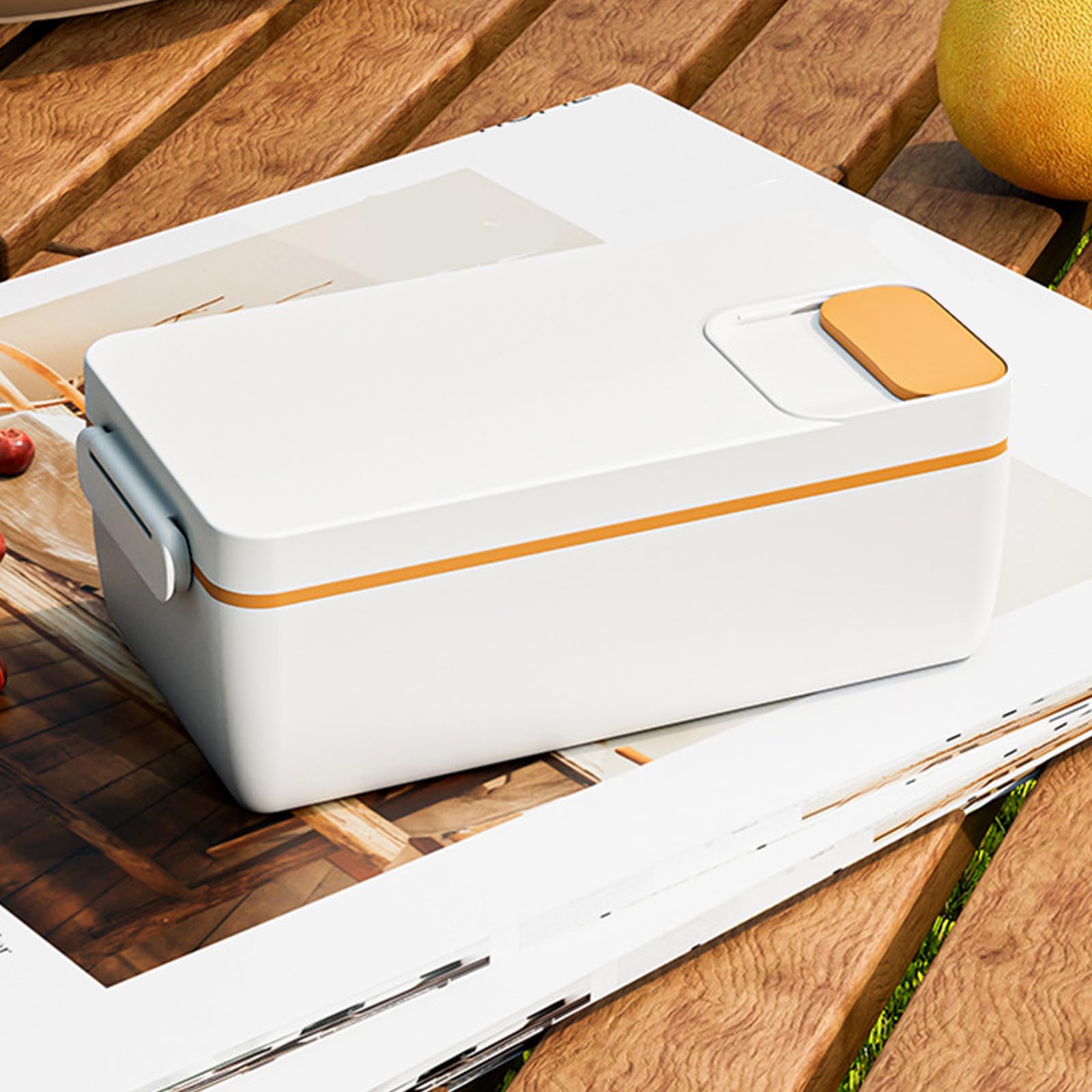 Scaldavivande Elettrico Portatile da 1 litro per Viaggi e Studenti con Scatola riscaldante per Pranzo in ABS