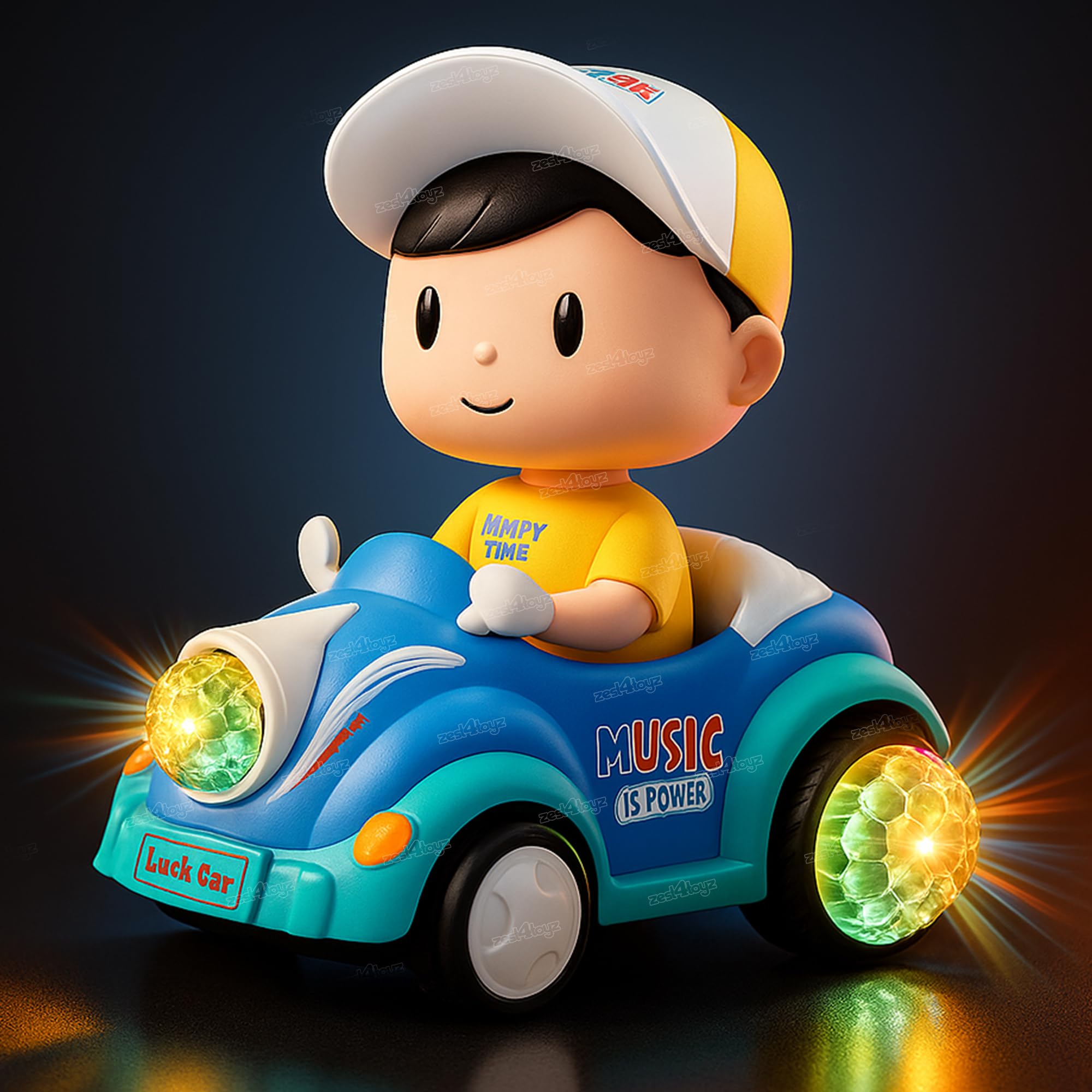 Zest 4 Toyz Musical Stunt Car for Kids with Flashing 5D Lights Bump and Go Musical Toy Battery Operated Electric Toy Car for Boys and Girls Age 3+ (Multi)-image-40