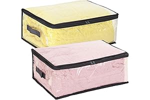 Fixwal Comforter Organizers and Storage - Jumbo 35L PVC Storage Bags for...