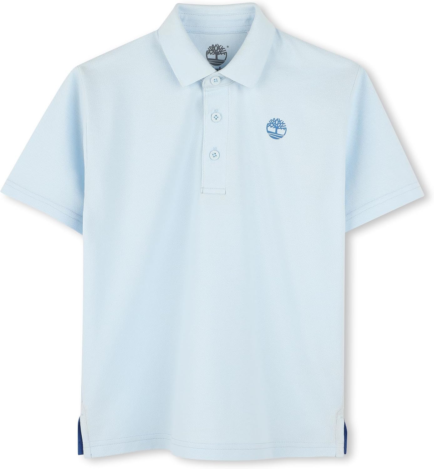 Timberland Boys School Uniform Short Sleeve Pique Cotton Knit Polo Shirt, Kids Button Closure Premium Breathable Polo