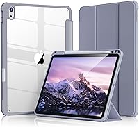 Vista 14 de Kenke - Funda para iPad 11/10ª generación con portalápices 11/10.9 pulgadas 2025 A16/2022, carcasa trasera transparente de acrílico PC duro y borde