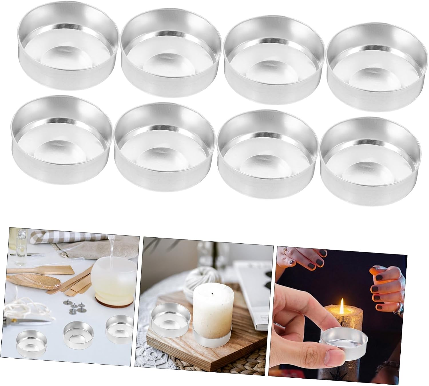 Decorative Candle Holders 30pcs Aluminum for Candle Holders Xmas Halloween image 5