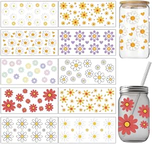 Arricraft 10 Sheets UV DTF Cup Wraps - Mechanical Butterfly Designs For 16oz Glass Cups, 9.4x4.3 Inch Waterproof Stickers - View #8