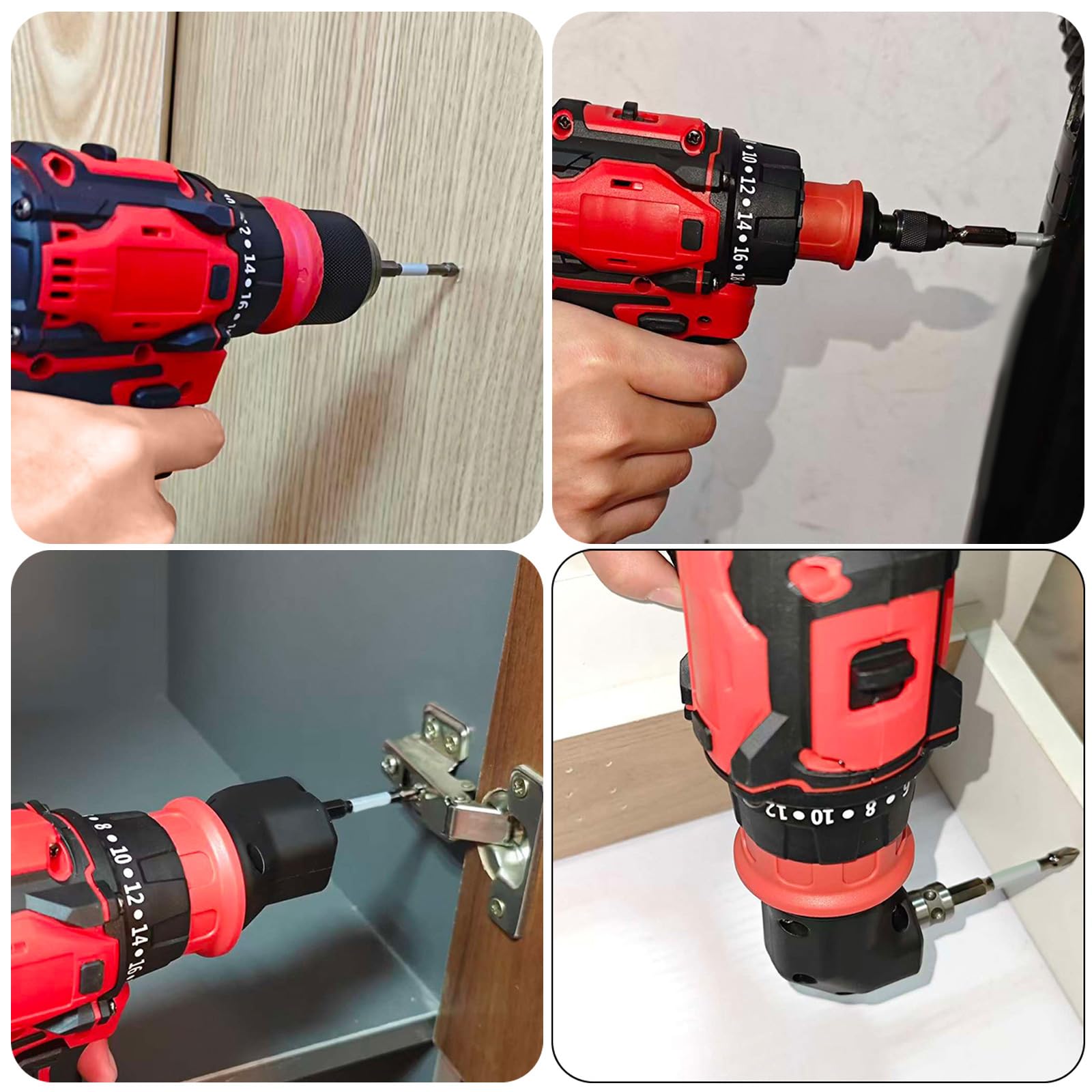 Inserti per avvitatore elettrico contenente collegamento angolare e sistemi fluidi Set punte da trapano a cambio rapido Attrezzatura installazione Accessori flessibili per utensili