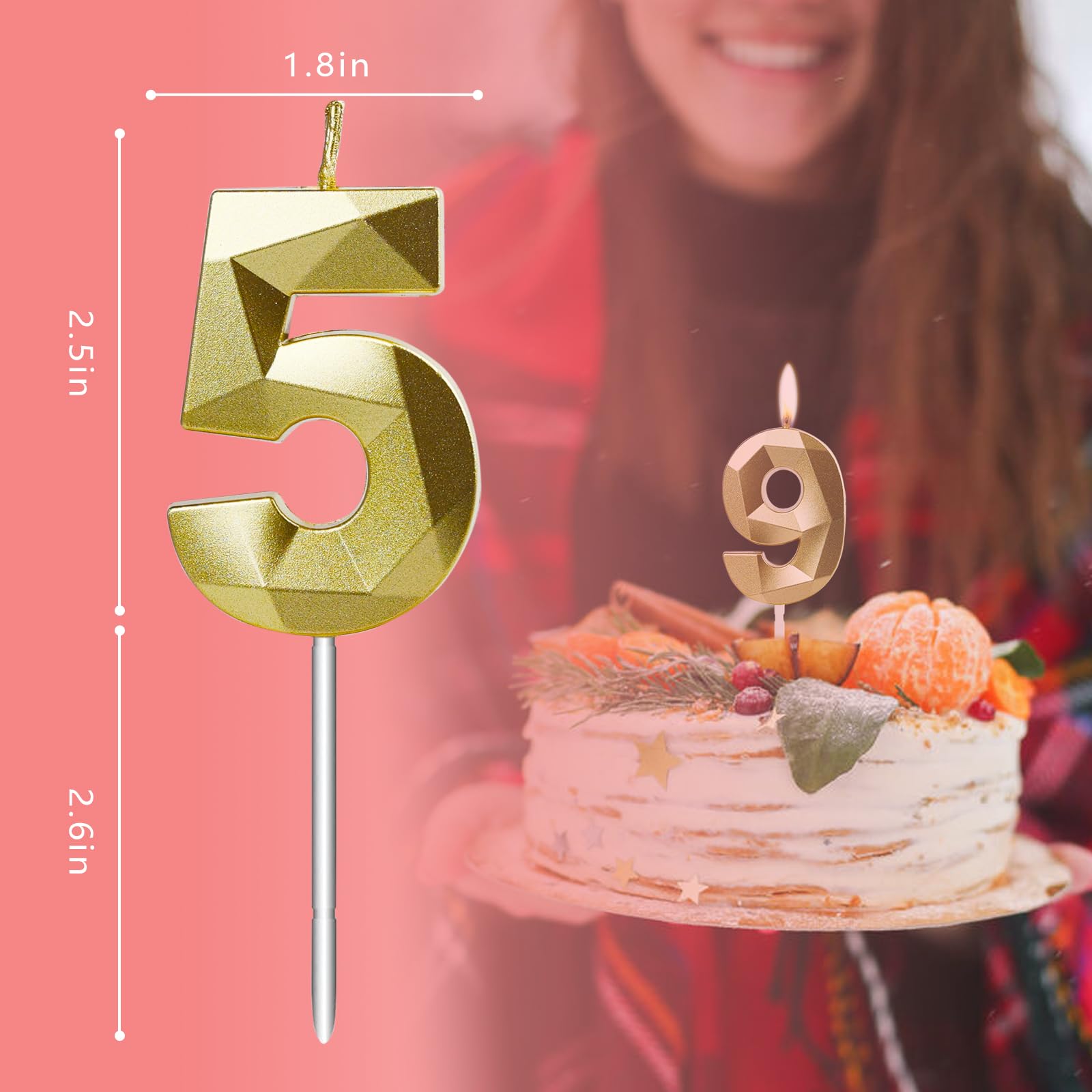 Velas del número 20, velas de cumpleaños número 20, vela dorada de feliz cumpleaños para pastel, decoración de pastel con diseño 3D para niños, niñas, mujeres, fiesta de cumpleaños, boda, aniversario,