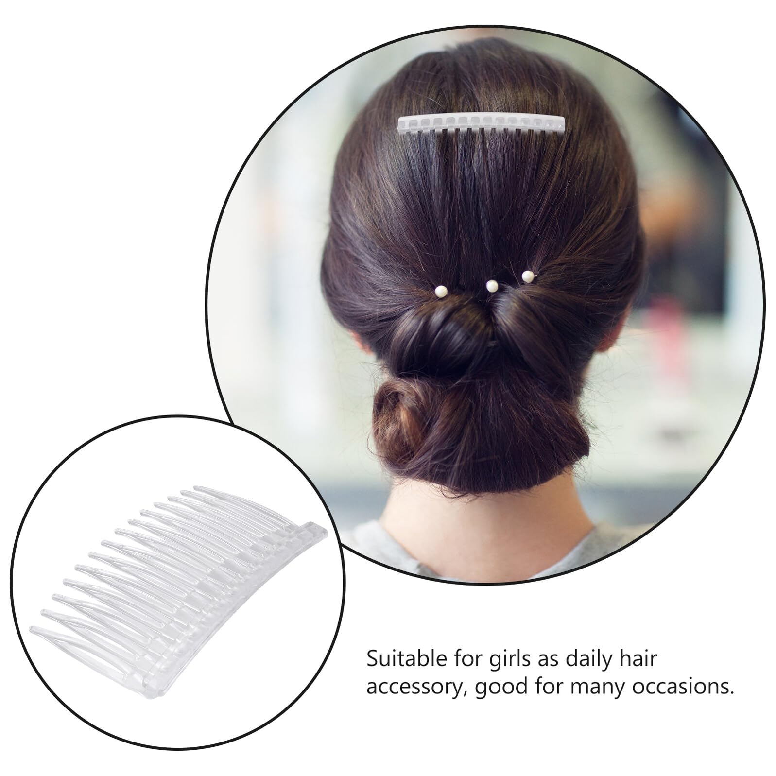 Pettinino Sposa per Chioma Trasparente, 10 Pezzi Abs, Elegante